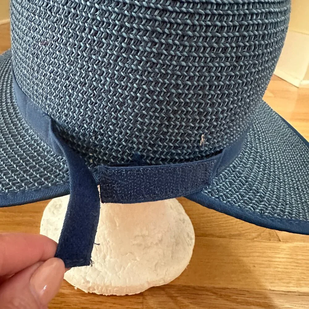 Cappelli Straworld Blue Straw Facesaver Hat - Picture 2 of 7